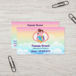 Babywatch Professionell Business | Cute Rainbow Visitkort