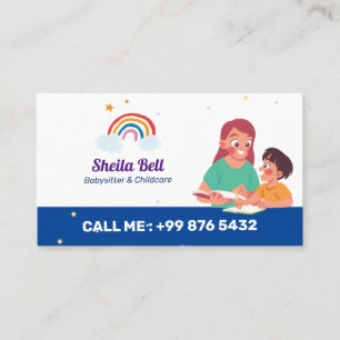 Babywatch Professionell Business Cute Rainbow Visitkort