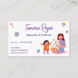 Babywatch Professionell Business | Nanny Childcare Visitkort