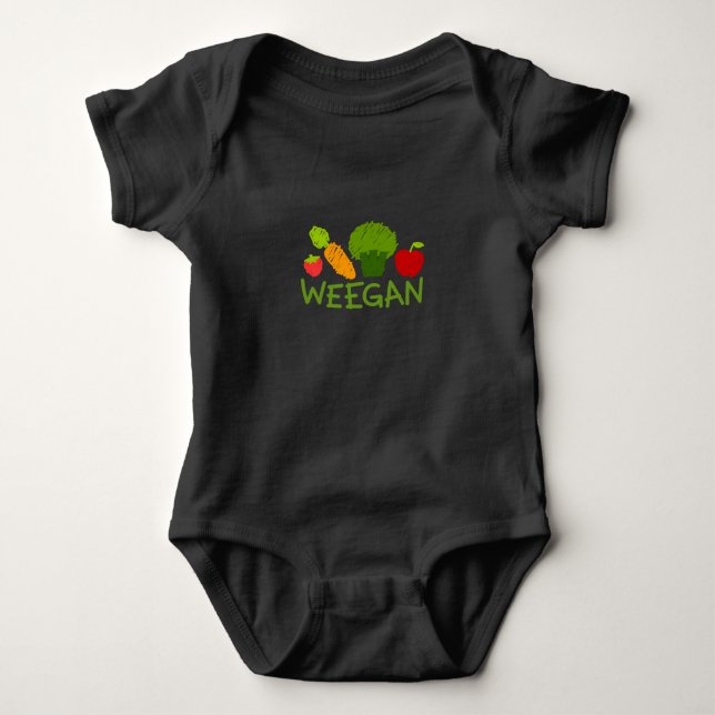 BabyWeegan Bodysuit - mörk Tee Shirt (Framsida)