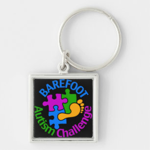 BAC kvadrerar Keychain Fyrkantig Silverfärgad Nyckelring
