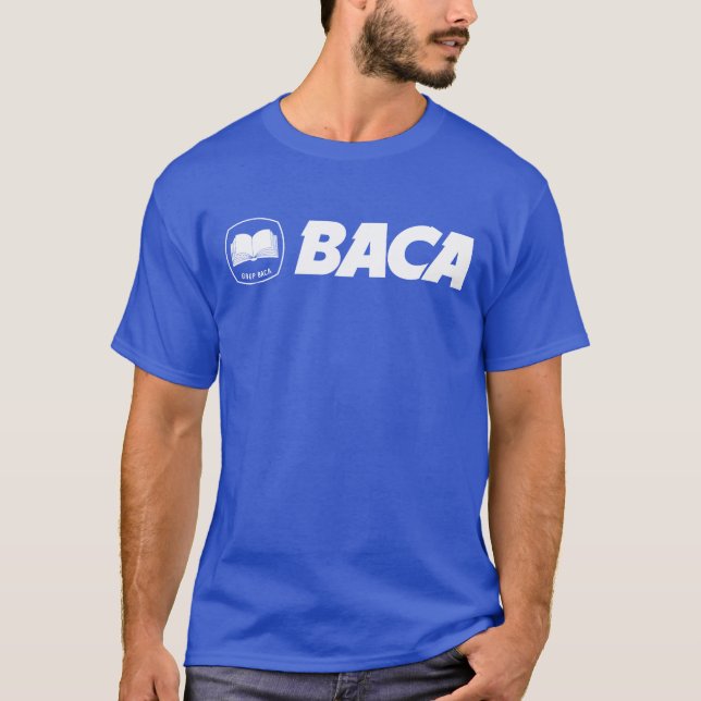 BACA - Indonesia Parody Brand Bank Logotyp T Shirt (Framsida)