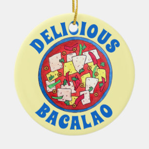 Bacalao Puerto Rican Cuisine Salted Cod Fish Stew Julgransprydnad Keramik