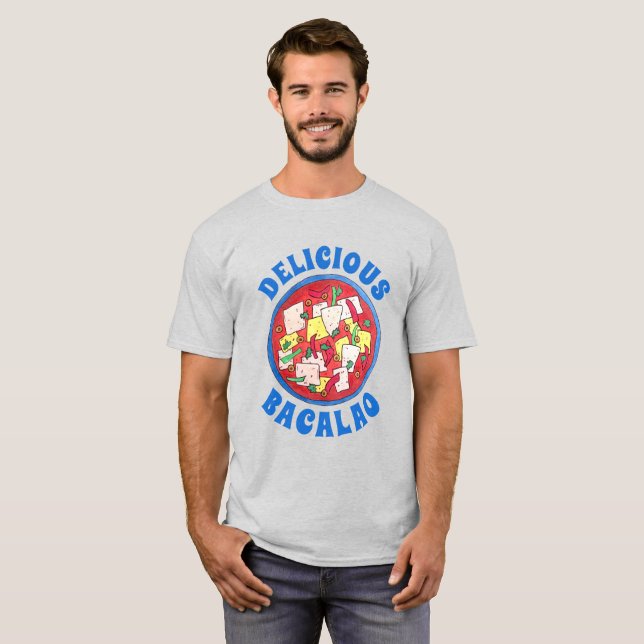Bacalao Puerto Rican Cuisine Salted Cod Fish Stew T Shirt (Hel framsida)