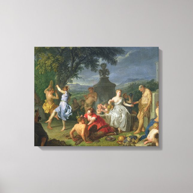Bacchanal, 1719 (olja på canvas) canvastryck (Framsida)
