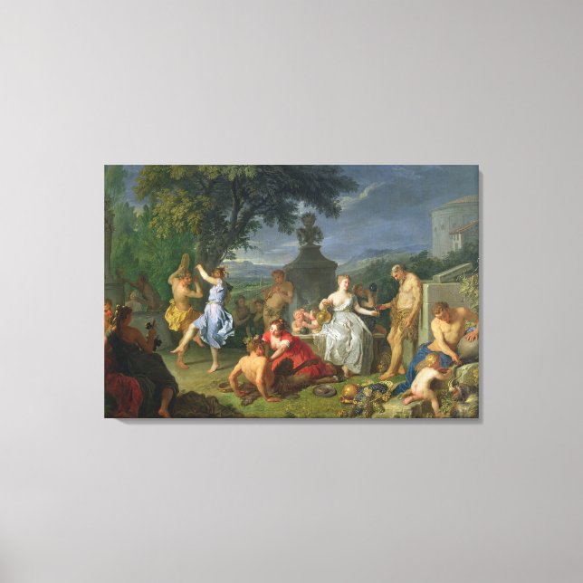 Bacchanal, 1719 (olja på canvas) canvastryck (Framsida)