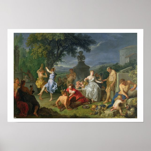 Bacchanal, 1719 (olja på canvas) poster (Framsidan)
