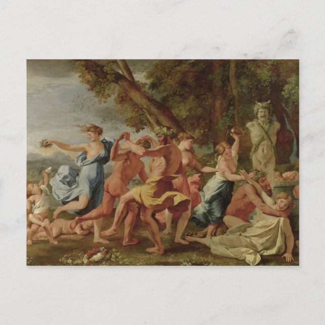 Bacchanal before a Herm, c.1634 Vykort (Framsida)