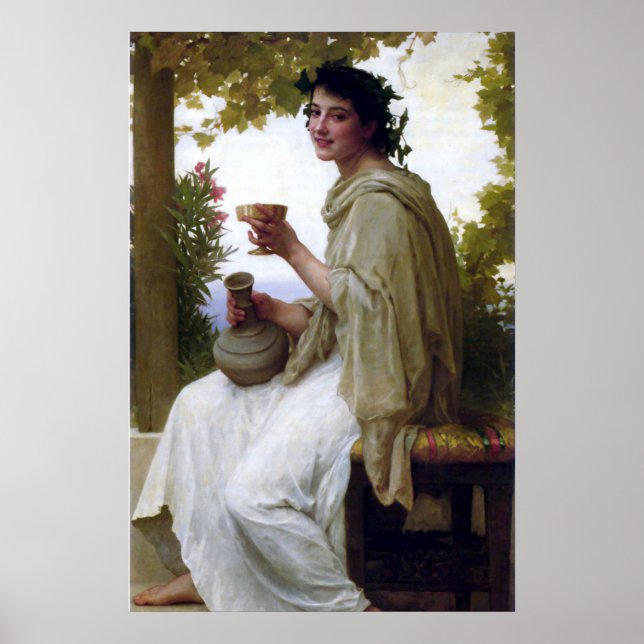 Bacchant av William-Adolphe Bouguereau Poster (Framsidan)