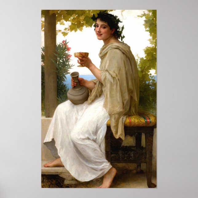 Bacchant av William Bouguereau Poster (Framsidan)