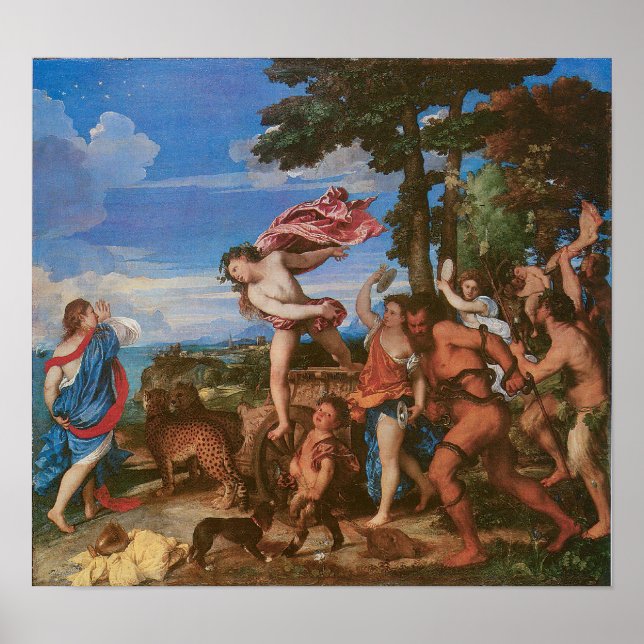 Bacchus and Ariadne c, 1523 Poster (Framsidan)