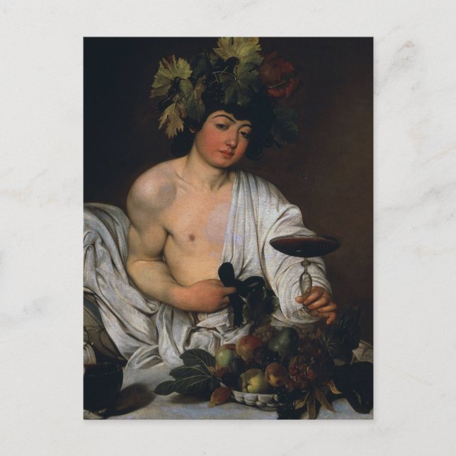 Bacchus av Caravaggio Postcard Vykort (Framsida)