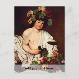 Bacchus av Caravaggio Vykort