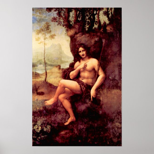 Bacchus by Leonardo da Vinci Poster (Framsidan)