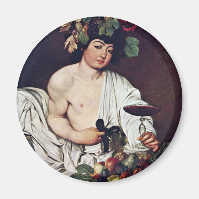 Bacchus by Michelangelo Merisi Da Caravaggio Magnet (Framsidan)