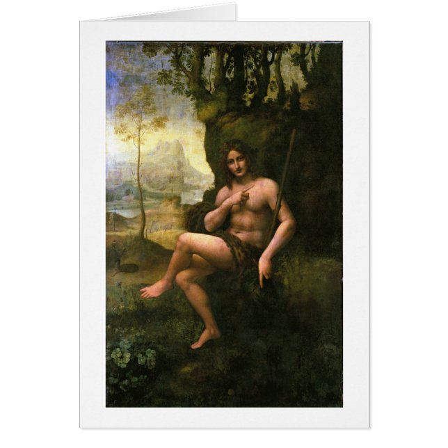 Bacchus c.1695 (olja på kanfas) hälsningskort (Framsidan)