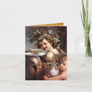 BACCHUS, DRUVOR OCH VITA PARCHMENT VIN KORT