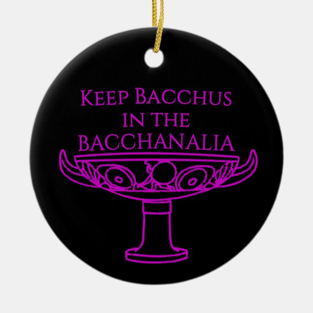 Bacchus: Högtidens Anledning Julgransprydnad Keramik (Framsidan)