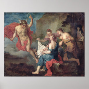Bacchus Levererad till Nymphs of Nysa Poster