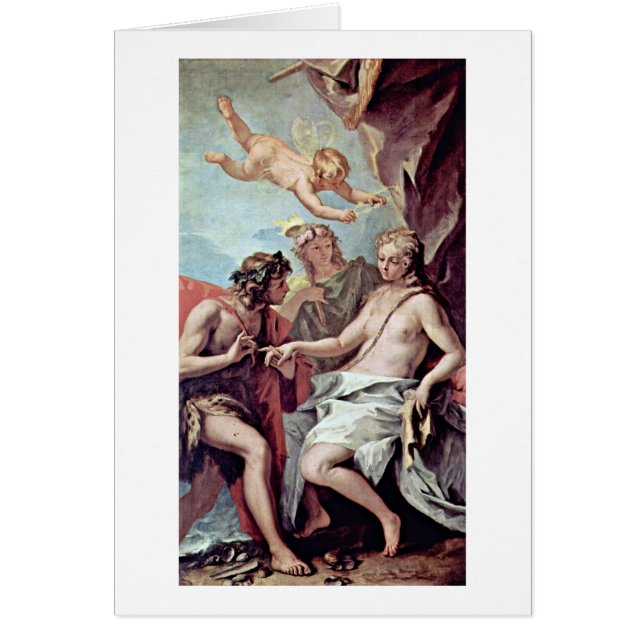 Bacchus och Ariadne av Sebastiano Ricci Hälsningskort (Framsidan)