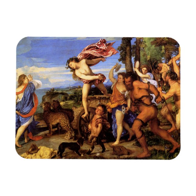 Bacchus och Ariadne av Titian Magnet (Horisontell)