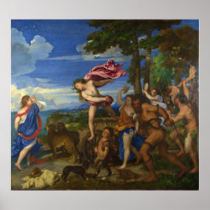 Bacchus och Ariadne av Titian Poster