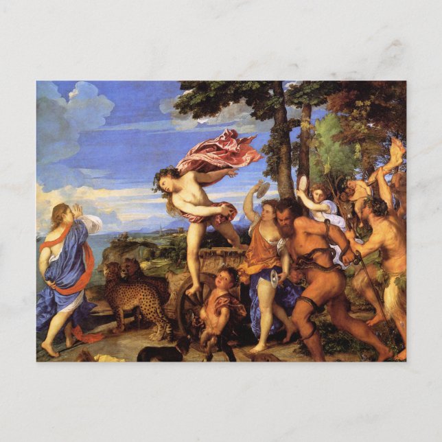 Bacchus och Ariadne av Titian Vykort (Framsida)