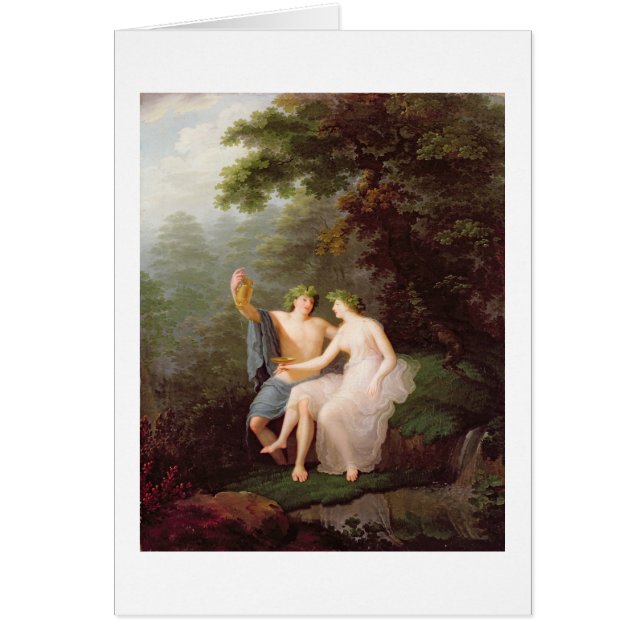 Bacchus och Ariadne Hälsningskort (Framsidan)