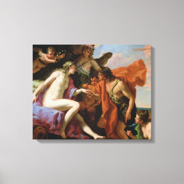 Bacchus och Ariadne (olja på canvas) Canvastryck (Framsida)