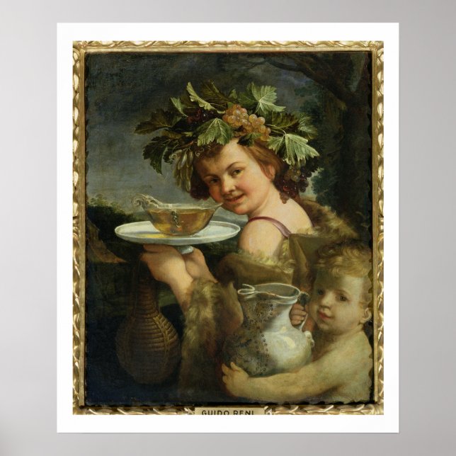 Bacchus (olja på canvas) poster (Framsidan)