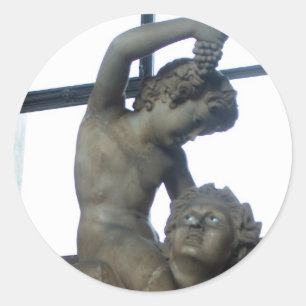 Bacchusstaty i Vaticanen Runt Klistermärke