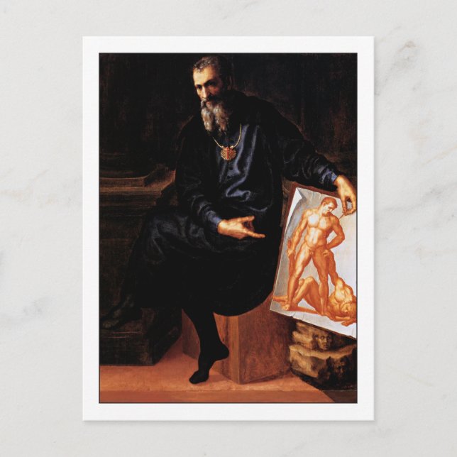 Baccio Bandinelli Självporträtt Vykort (Framsida)