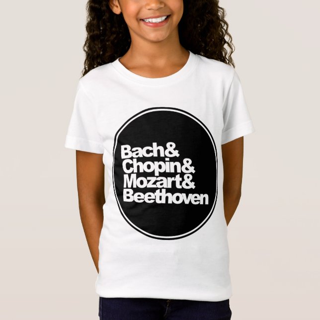 Bach and Chopin and Mozart and Beethoven T Shirt (Framsida)