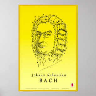 Bach ansikte musiken poster