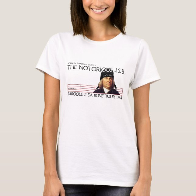 Bach "barocken 2 Da benar ur" turnerar (bekläda T-shirt (Framsida)