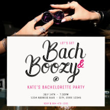 Bach & Boozy White & Rosa Bachelorette Party
