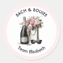 Bach & Boujee Team Brud Chic Möhippa Runt Klistermärke