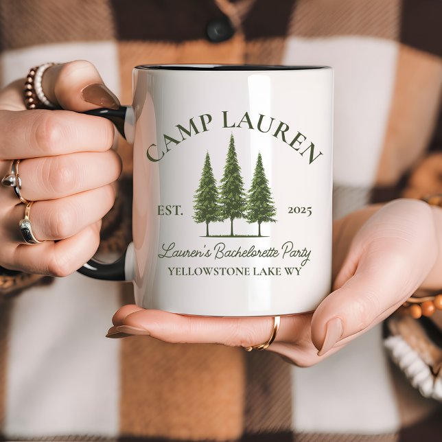 Bach Camp-mugg, Anpassad bröllopsfest-campgåva Mugg (Bach Camp mug, Bride Camp mug, custom name mug, bachelorette party mug, bridal shower mug,)