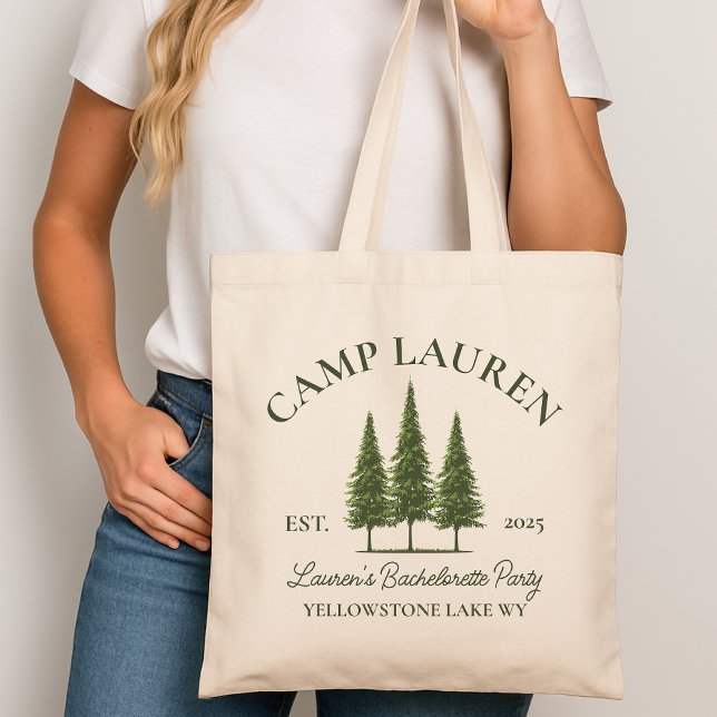 Bach Camp Tote-väska, Anpassad Bröllopsfestpresent Tygkasse (bach camp tote bag, bride camp tote, custom bachelorette gift, bachelorette party favor, bridal gift)