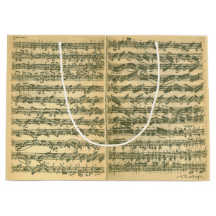 Bach Chaconne manuskript för solo fiol