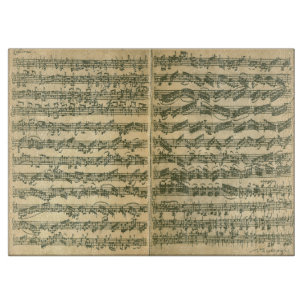 Bach Chaconne musikmanuskript för solo fiol