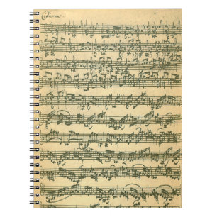 Bach Chaconne spiral anteckningsbok