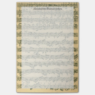 Bach Chaconne Violin Manuscript - eget namn Post-it Block