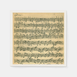 Bach Chaconne Violin Music Manuscript Pappersservett