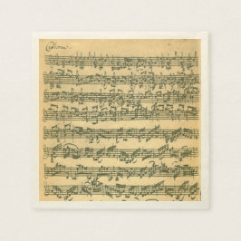 Bach Chaconne Violin Music Manuscript Pappersservett