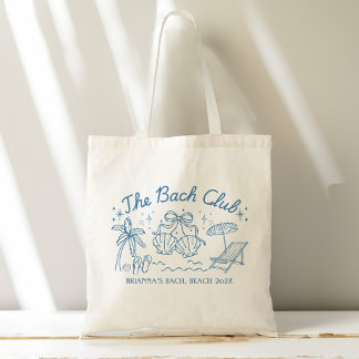 Bach club beach seashells bridesmaids gifts custom tygkasse