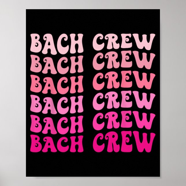 Bach Crew Bride Brudens sida Bachelorette Matc Poster (Framsidan)