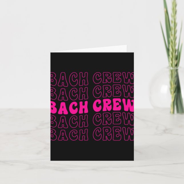 Bach Crew Bride Squad Brudens sida Bachelorette Mo Kort (Framsida)
