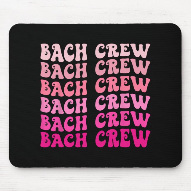 Bach Crew Bruden Bröllop Bakelse Fest Matchande Musmatta (Framsidan)