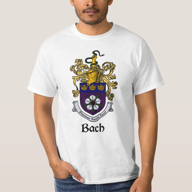 Bach familjvapensköld/vapensköldT-tröja Tee Shirt (Framsida)